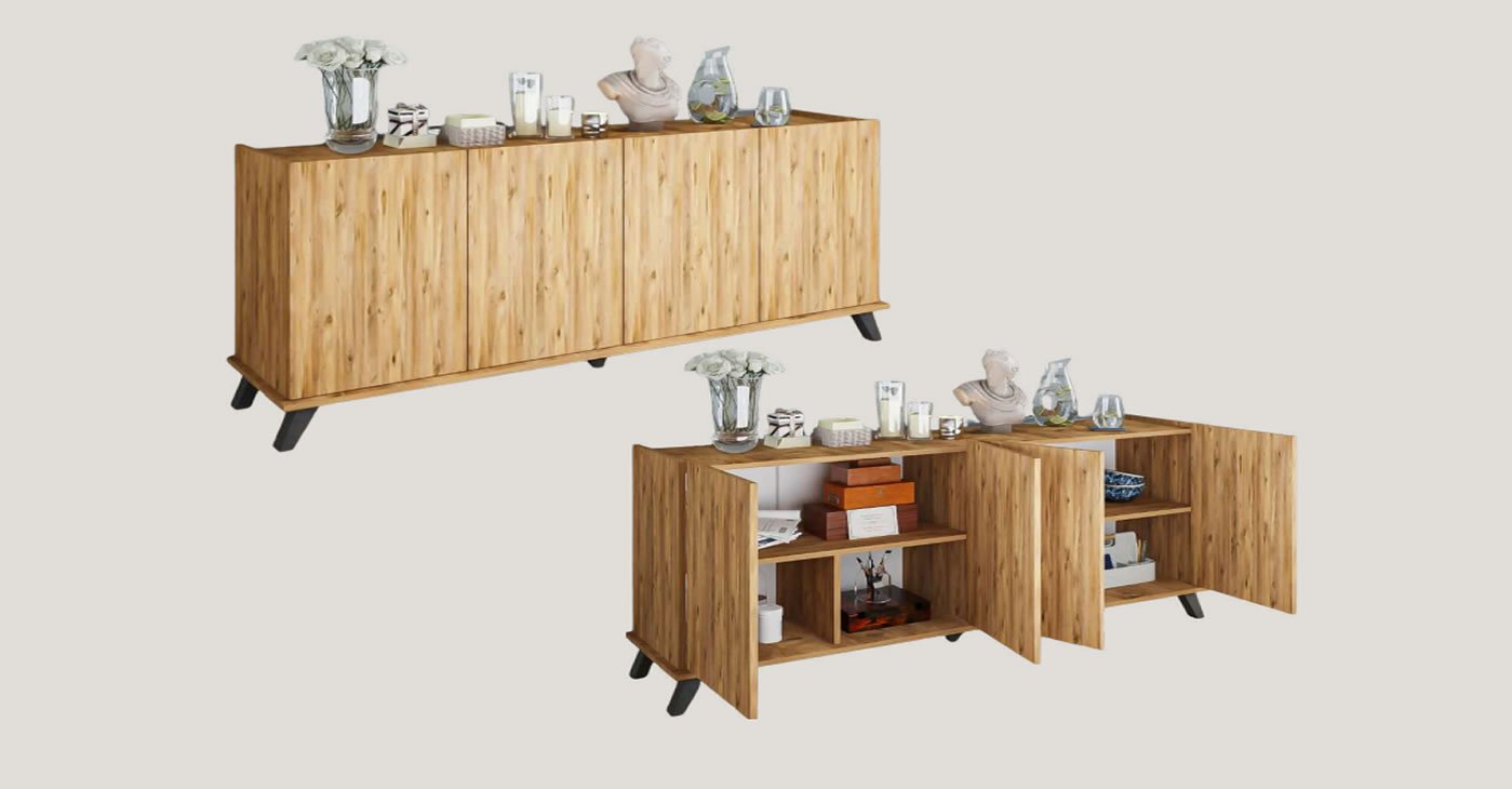 4 Kapaklı Tv Sehpa Konsol